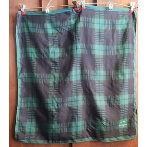 Vintage Cecilia Jones Black Watch Scarf 26” X 26” Made In Italy lightweight